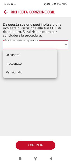 modulo richiesta iscrizione cgil