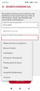 motivazione iscrizione cgil