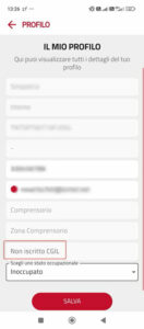 non iscritto cgil